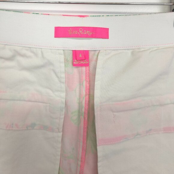 Lilly Pulitzer Gretchen High Rise Short Roxie Pink Worth A Look Size 4 - Picture 14 of 15